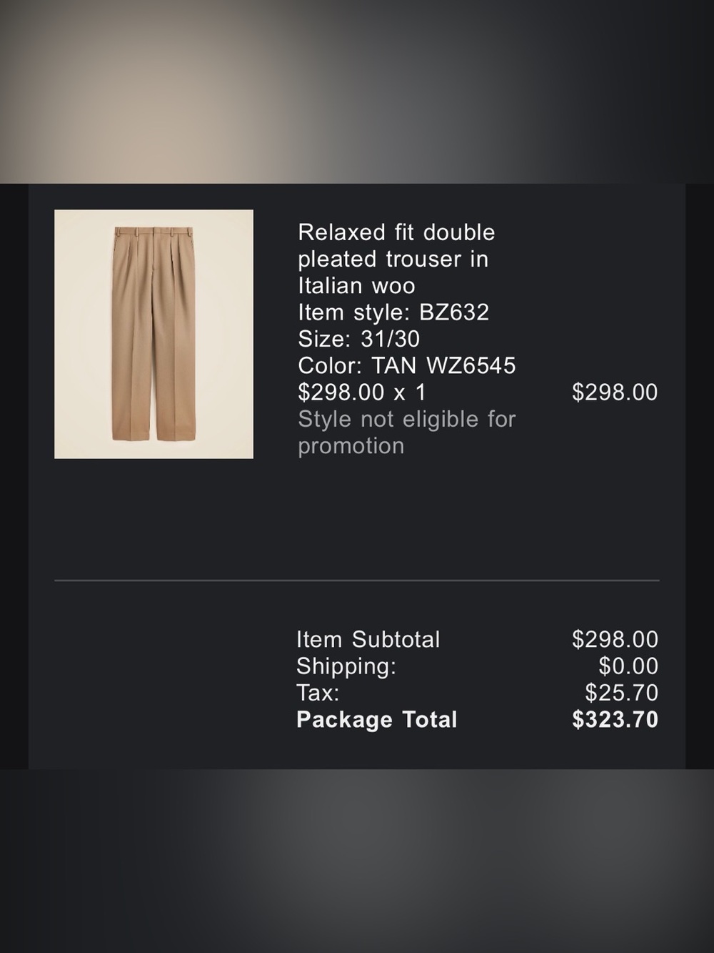 High rise double pleated wide leg tan trousers by J. Crew 100% Italian Wool - Picture 13 of 13